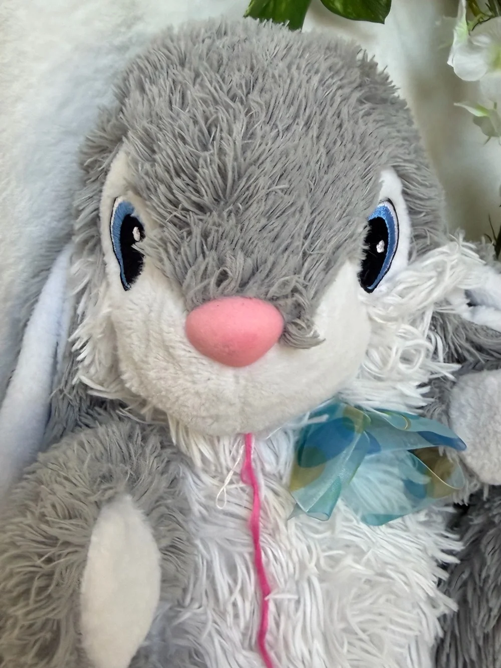 Large Gray Bunny Plush Rabbit 2020 Floppy Ears Soft Stuffed Animal